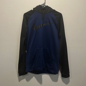 Nike hoodie, black and blue, size large